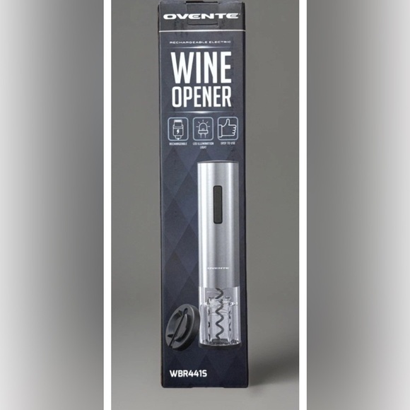 Rechargeable Electric Wine Opener Cutter Charging Cord Stainless New In Box - Picture 2 of 5